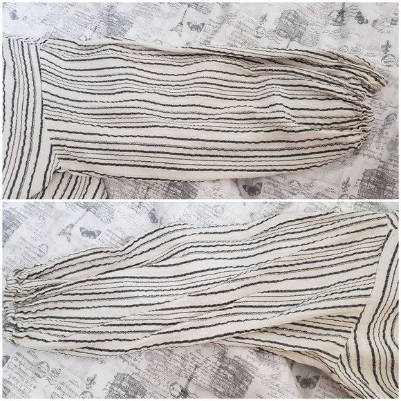 Free People Striped Tunic Off White and Dark Grey - Picture 7 of 14